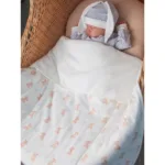 "Зайка" двухсторонний велюровый плед-конверт с поясом Наследникъ Выжанова НВ002-04007