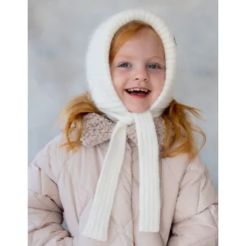 шапка зимняя для девочки цв. кремово-белый Наследникъ Выжанова НВ1039-ЭК