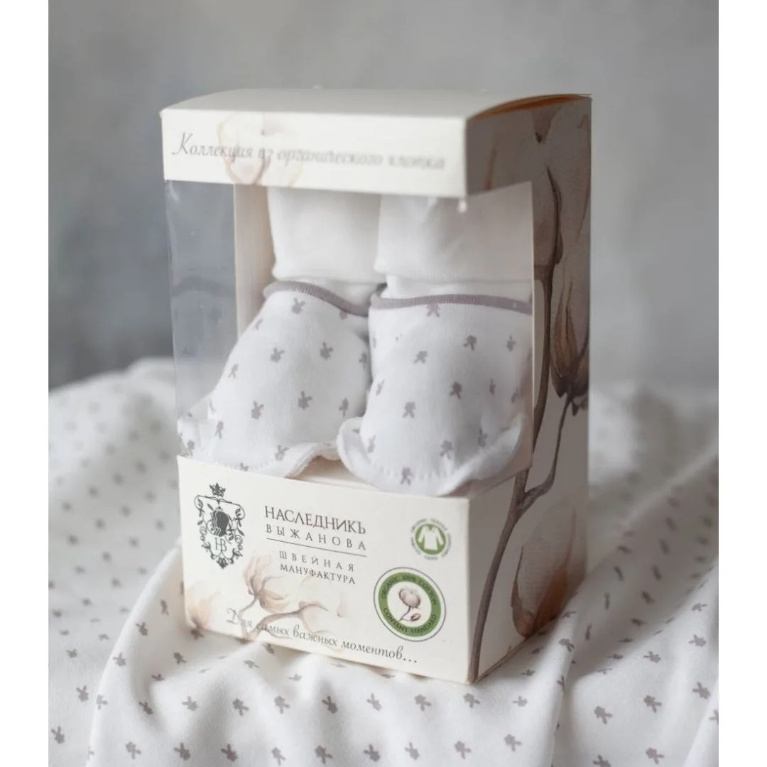 пинетки цв. зайка серый Наследникъ Выжанова 12001-02005 — изображение 3