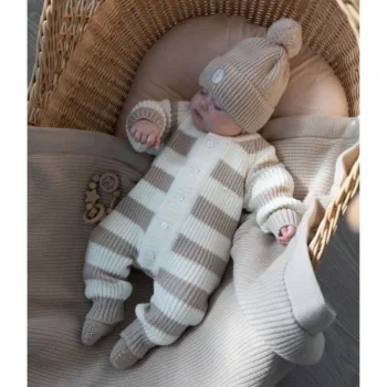 вязаный комбинезон для новорожденных Наследникъ Выжанова НВ-МТ-034-ЭК-БЖ