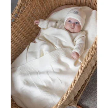 вязаный плед для новорожденных Наследникъ Выжанова НВ-МТ-040-ЭК