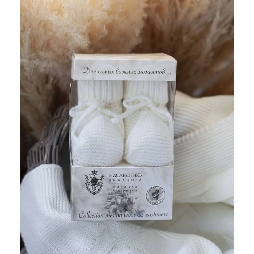 вязаные пинетки-носки для новорожденных Наследникъ Выжанова НВ-МТ-041-ЭК — изображение 3