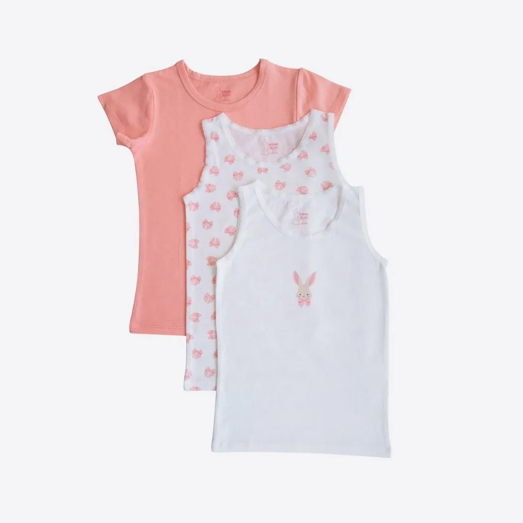 детские майки для девочек в комплекте 3шт Kitikate S60379