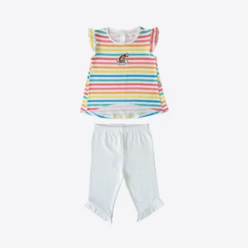 летняя двойка: футболка + шорты для девочки Kitikate S60030