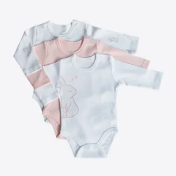 Cute Rabbit боди для девочки в комплекте 3шт Kitikate S60503-02