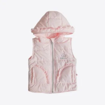 демисезонная болоньевая жилетка для девочки Kitikate S60442-02