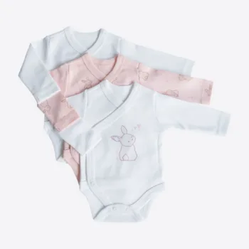 Cute Rabbit кимоно боди для девочки в комплекте 3шт Kitikate S60504-02