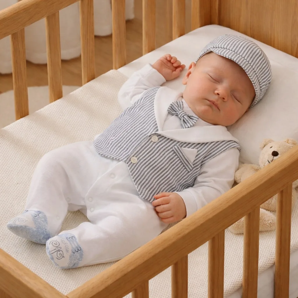 нарядный слип с шапкой небесный Kitikate