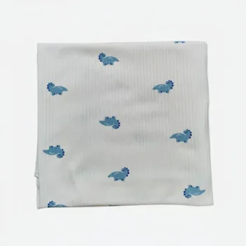 трикотажная пеленка в рубчик для новорожденных 100*90см LS-50132