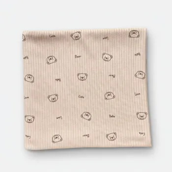 трикотажная пеленка в рубчик для новорожденных 100*90см LS-50109