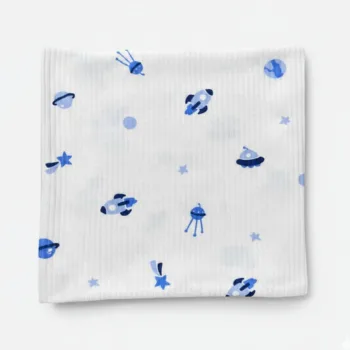 трикотажная пеленка в рубчик для новорожденных 100*90см LS-50115