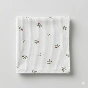 трикотажная пеленка в рубчик для новорожденных 100*90см LS-50104