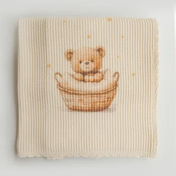 вафельный плед для новорожденных из органик хлопка 80*90см Kitikate S60843