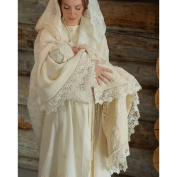 летний нарядный муслиновый плед Салтан 95х95см Наследникъ Выжанова 08005-03007-012