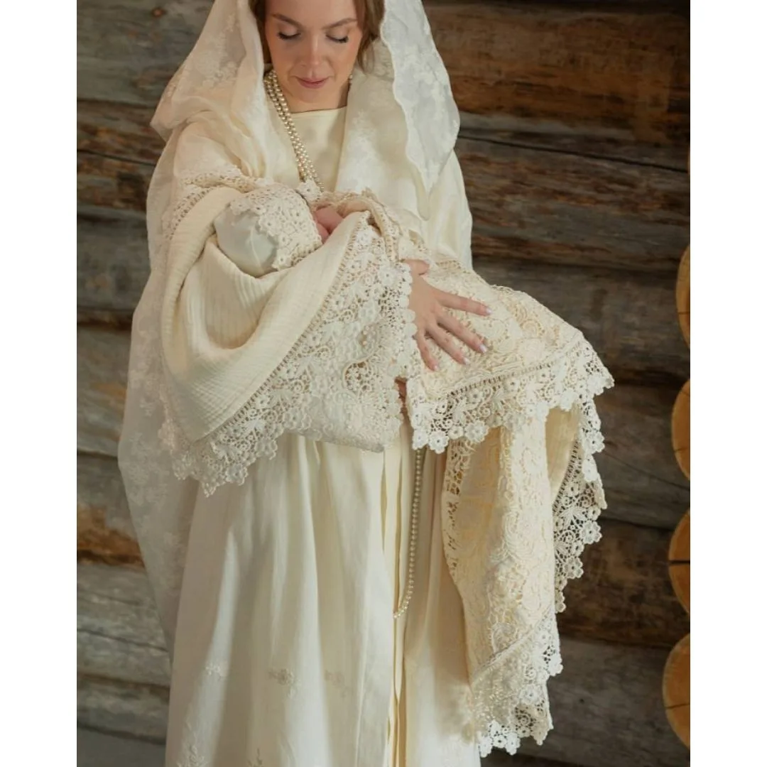 летний нарядный муслиновый плед Салтан 95х95см Наследникъ Выжанова 08005-03007-012