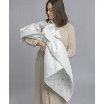 утепленный конверт-плед на выписку из роддома 95х95см Наследникъ Выжанова 01031-04007