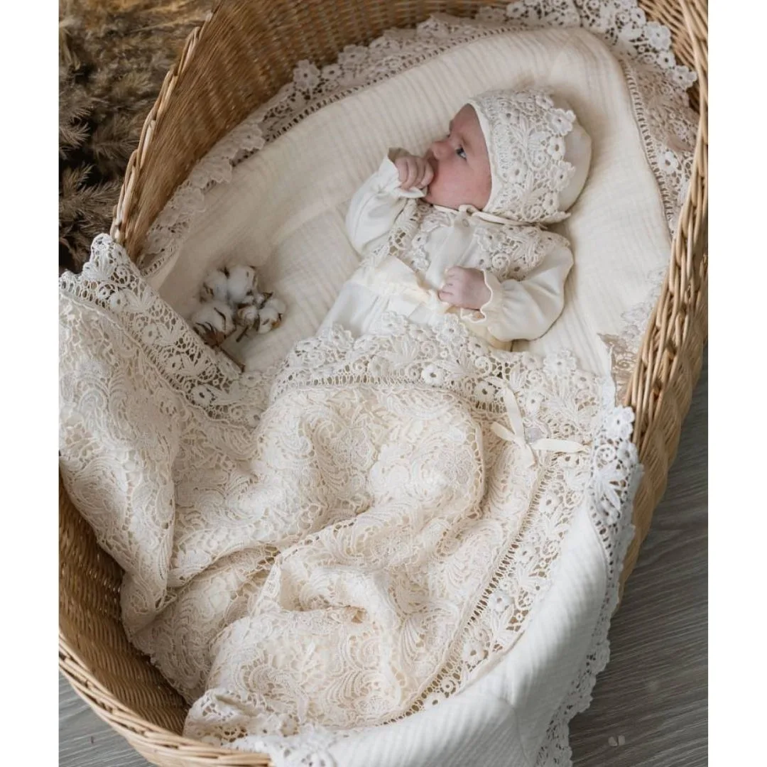 летний нарядный муслиновый плед Салтан 95х95см Наследникъ Выжанова 08005-03007-012 — изображение 4