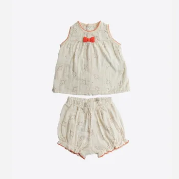 летняя муслиновая двойка: кофта+шорты Kitikate S60180