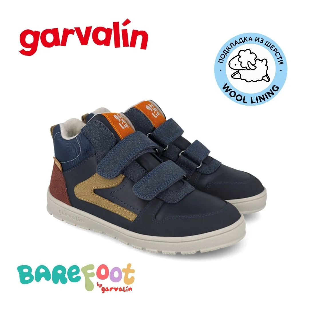 barefoot детские зимние ботинки с утеплением Garvalin Испания 261504-A183FB