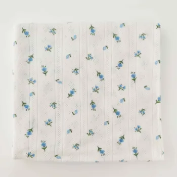 ажурная трикотажная пелёнка для новорождённых 100*90см LS-50145